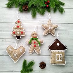 Christmas Ornaments Patterns Easy Gingerbread Decorations Crochet Christmas Amigurumi Large Christmas Ornaments For Tree