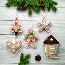 christmas ornaments patterns easy gingerbread decorations crochet christmas amigurumi large christmas ornaments for tree