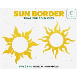 sun 24oz venti cold cup svg, tangled sun svg cold cup svg, 24oz venti cold cup personalized cup, svg png cut file digita