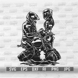 biker lovers svg | riding in tandem clipart | ride partners cut file | male female big bike rally stencil | motorcycle p