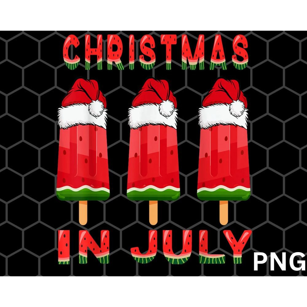 christmas in july PNG, watermelon ice pops png, fun christmas in july png Download - 1.jpg