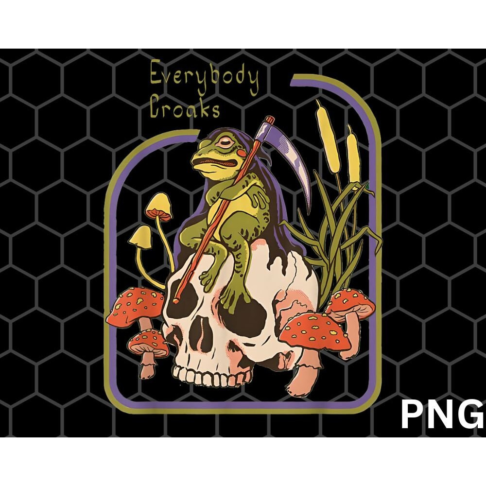 Everybody Croaks Frog Skull Mushroom png download - 1.jpg