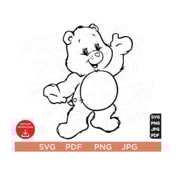 care bears svg png pdf rainbow bear svg, bear care svg, happy bear svg, angry bear svg, bear png, cute bear svg cut file