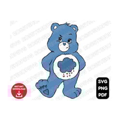 grumpy bear, care bears svg png pdf / t-shirt svg / cutting file / coffee mug svg / sublimation / cricut / vector svg