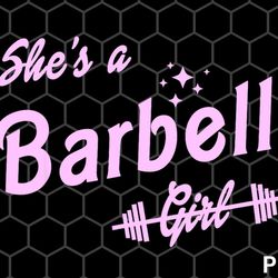shes a barbell girl pink png download