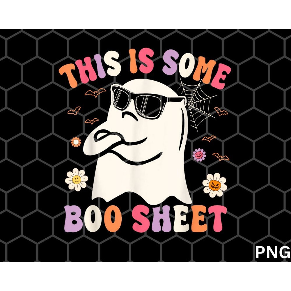 This Is Some Boo Sheet Retro Groovy Ghost Halloween Costume png - 1.jpg