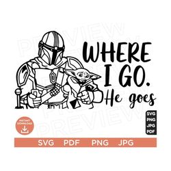 he where go. he goes baby yoda svg ears the child svg, vector file, star svg wars the mandalorian, disneyland ears, cut