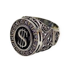 ring dollar, code 701280ym, completely 925 sterling silver, filigree
