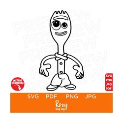 forky vector svg, forky toy story svg disneyland ears svg png clipart, cricut design svg pdf jpg png, cut file cricut, s