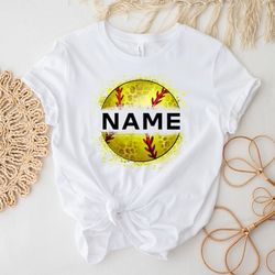 custom name softball shirt, personalized softball shirt, softball mom shirt, softball girl shirt - a372