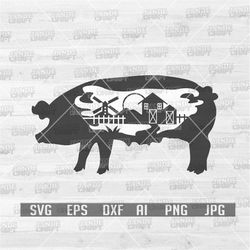 farm pig svg | farm animal svg | pig svg | pig cutfile | pig clipart | animal shirt svg | pig shirt svg | farm svg | far