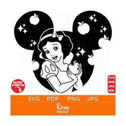 snow white vector head svg, snow white seven dwarfs svg grumpy dwarfs svg disneyland ears clipart svg clipart svg cut fi