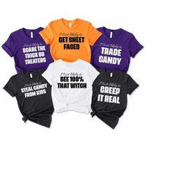 most likely to halloween shirt, family halloween shirts, funny halloween shirt, matching fall shirt, halloween party, ha
