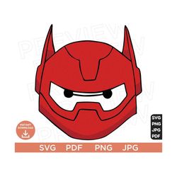 baymax vector face svg big hero  png clipart , disneyland ears svg clipart svg, cut file layered by color, silhouette, c
