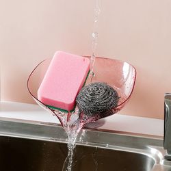 Sponge Drain Holder for Kitchen Sink Scourer Rack Silicone