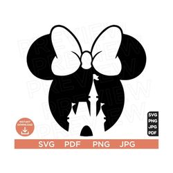 minnie mouse disneyland ears svg png , disneyland ears svg clipart svg, cut file cricut, silhouette, cricut design