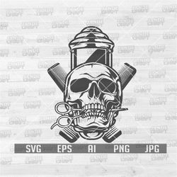 barber skull svg | barber dad svg | skull svg | hair stylist svg | barbershop svg | hair salon svg | barber shop monogra