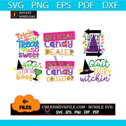 halloween trick or treat bundle svg, 6 files halloween trick or treat svg