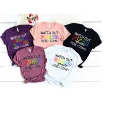custom back to school shirt, watch out pre-k here i come shirt, 2nd grade shirt, kindergarten shirts, preschool teacher,
