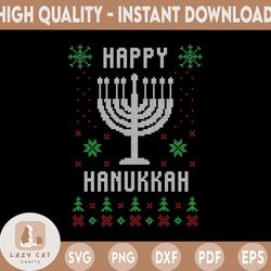 Happy Hanukkah png, Hanukkah tree , Happy Hanukkah pattern/ Hanukkah Gift Idea, Hanukkah Quotes Sublimation, Hanukkah