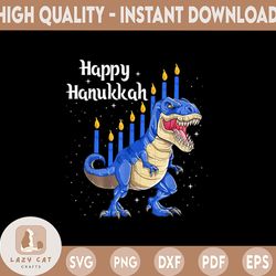 funny menorasaurus rex dinosaur chanukkah png, happy hanukkah png, happy hanukkah dino t rex hanukkah sublimation design