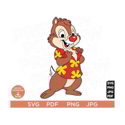 dale vector svg chip and dale ears svg, chip 'n dale rescue rangers disneyland ears svg clipart svg cut file cricut silh