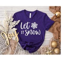 let it snow christmas shirt,christmas snowflakes t-shirt,let it snow shirt,holiday shirt,christmas sweatshirt gift,chris