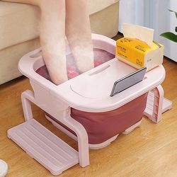 Home Portable Folding Foot Soaking Bucket With Massage