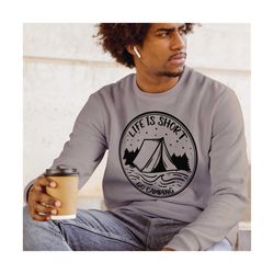 life is short go camping svg png pdf / t-shirt svg / cutting file / coffee mug svg / sublimation / cricut / vector svg