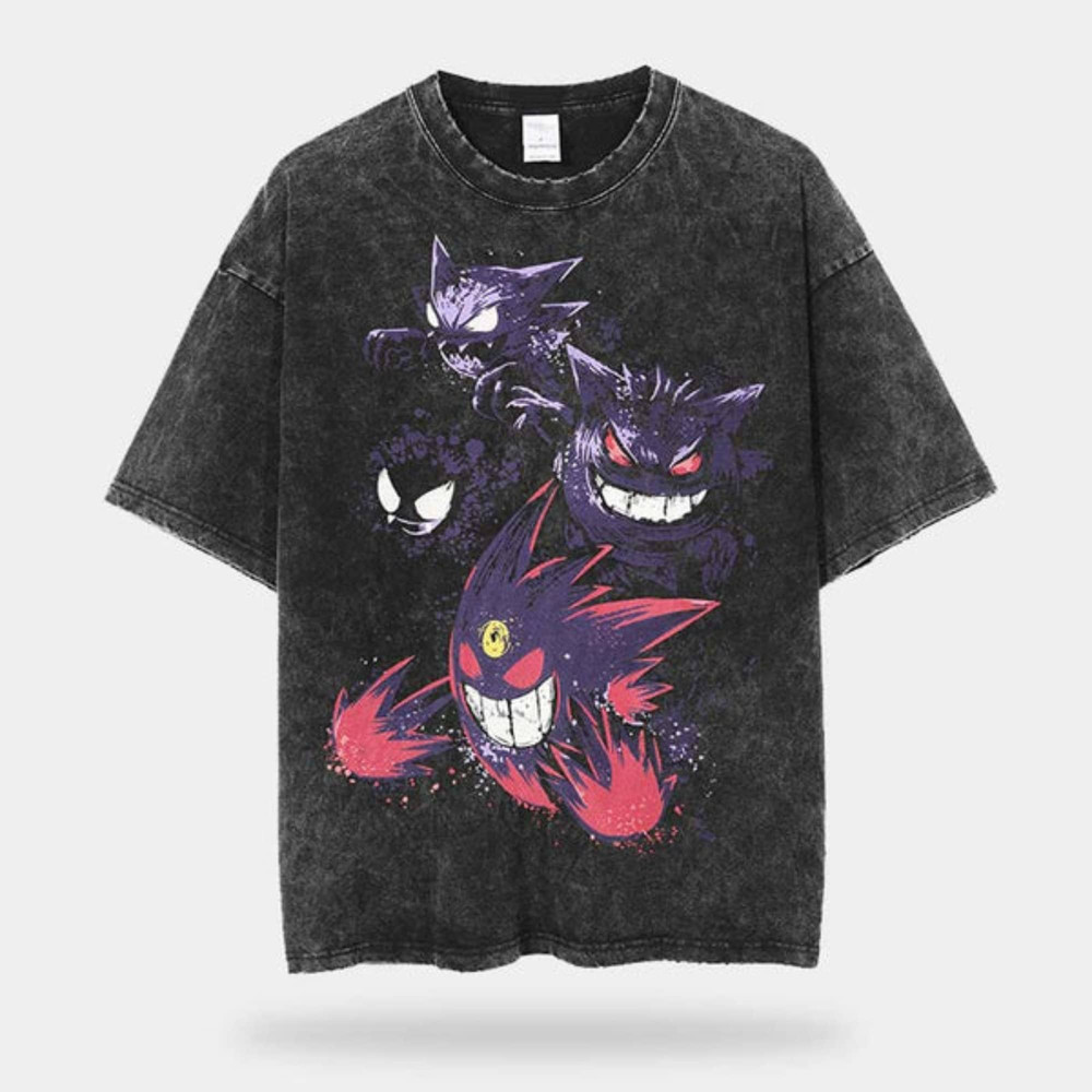 Anime Oversized Washed Y2K T Shirt, Harajuku Manga Anime Hunter Shirt, Japanese Streetwear Clothing, Gift for Friend, Anime Hoodie - 1.jpg