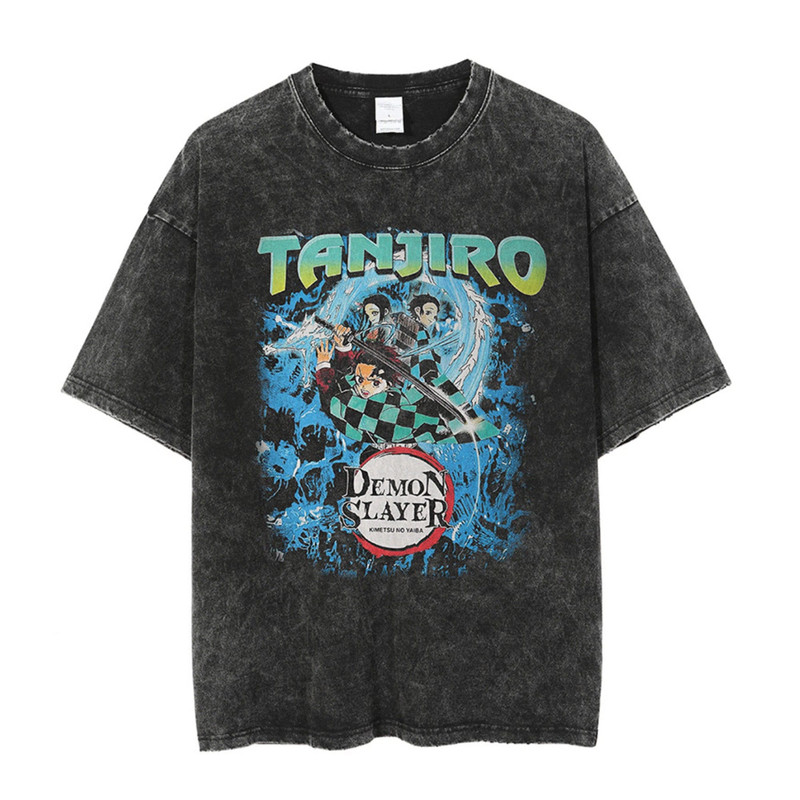 Anime Oversized Washed Y2K T Shirt, Harajuku Manga Anime Hunter Shirt, Japanese Streetwear Clothing, Gift for Friend, Anime Hoodie - 2.jpg
