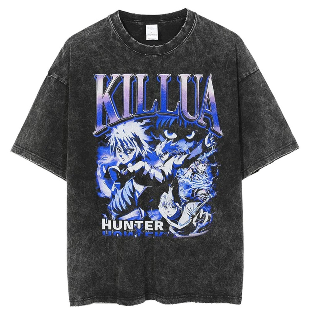 Anime Oversized Washed Y2K T Shirt, Harajuku Manga Anime Hunter Shirt, Japanese Streetwear Clothing, Gift for Friend, Anime Hoodie - 5.jpg