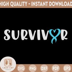 Survivor SVG, Diabetes Awareness SVG, Diabetes Month, Awareness Ribbon Svg, Grey Blue Ribbon, Cut File for Cricut