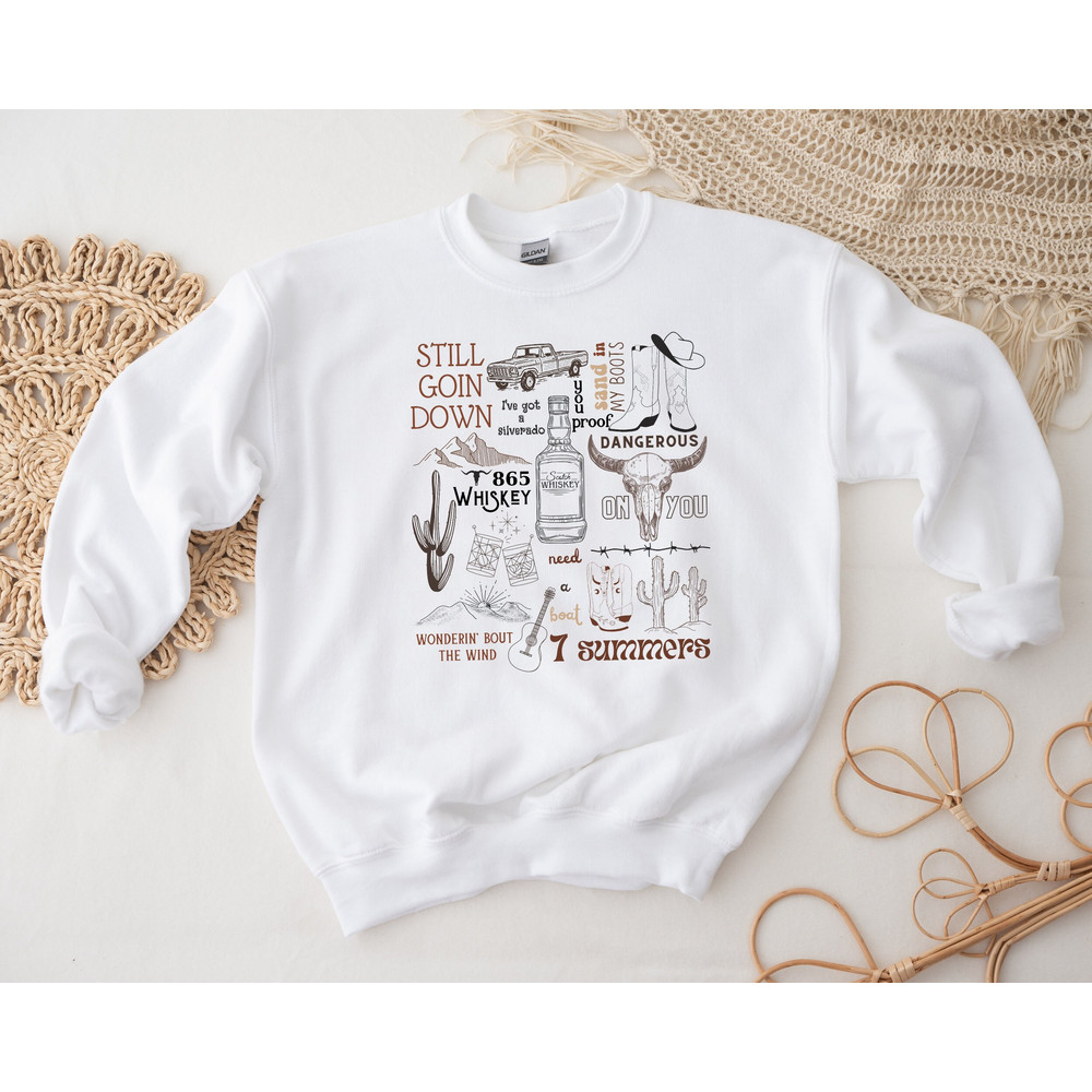 Bull Skull Wallen Cowgirl Cowboy Sweatshirt, Western Rodeo Tee, Cottagecore Country Music T-Shirt, Country Concert Atlanta Braves 98 Tshirt - 2.jpg