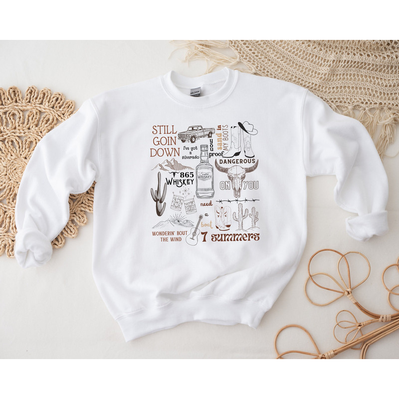 Bull Skull Wallen Cowgirl Cowboy Sweatshirt, Western Rodeo Tee, Cottagecore Country Music T-Shirt, Country Concert Atlanta Braves 98 Tshirt - 2.jpg