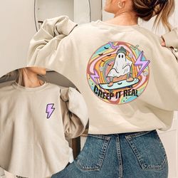creep it real cute fall autumn spooky season sweatshirt, happy halloween cute ghost pumpkin t-shirt,