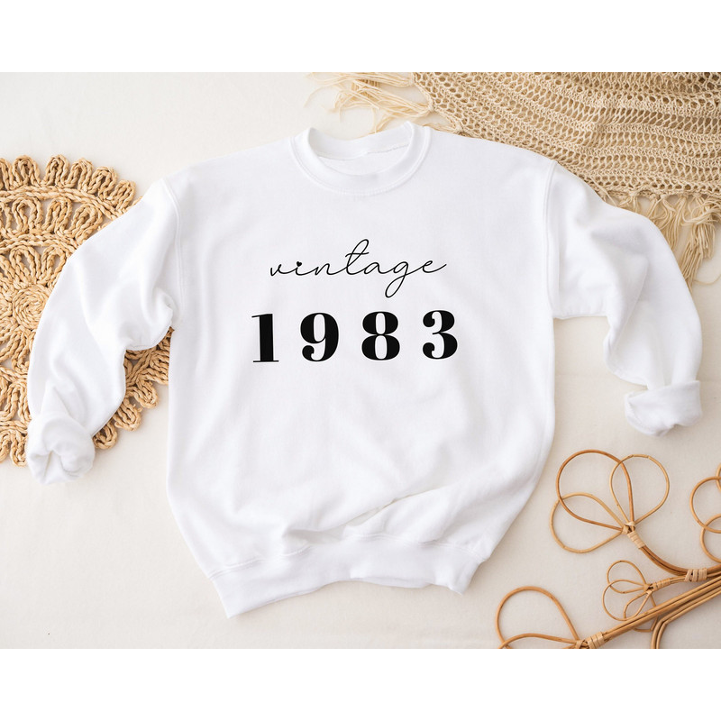 CUSTOM 1983 Sweatshirt, 1983 birthday shirt for her, Personalized 40th Birthday Gift, Anniversary Gift For Women, Vintage Sweatshirt 40th - 3.jpg