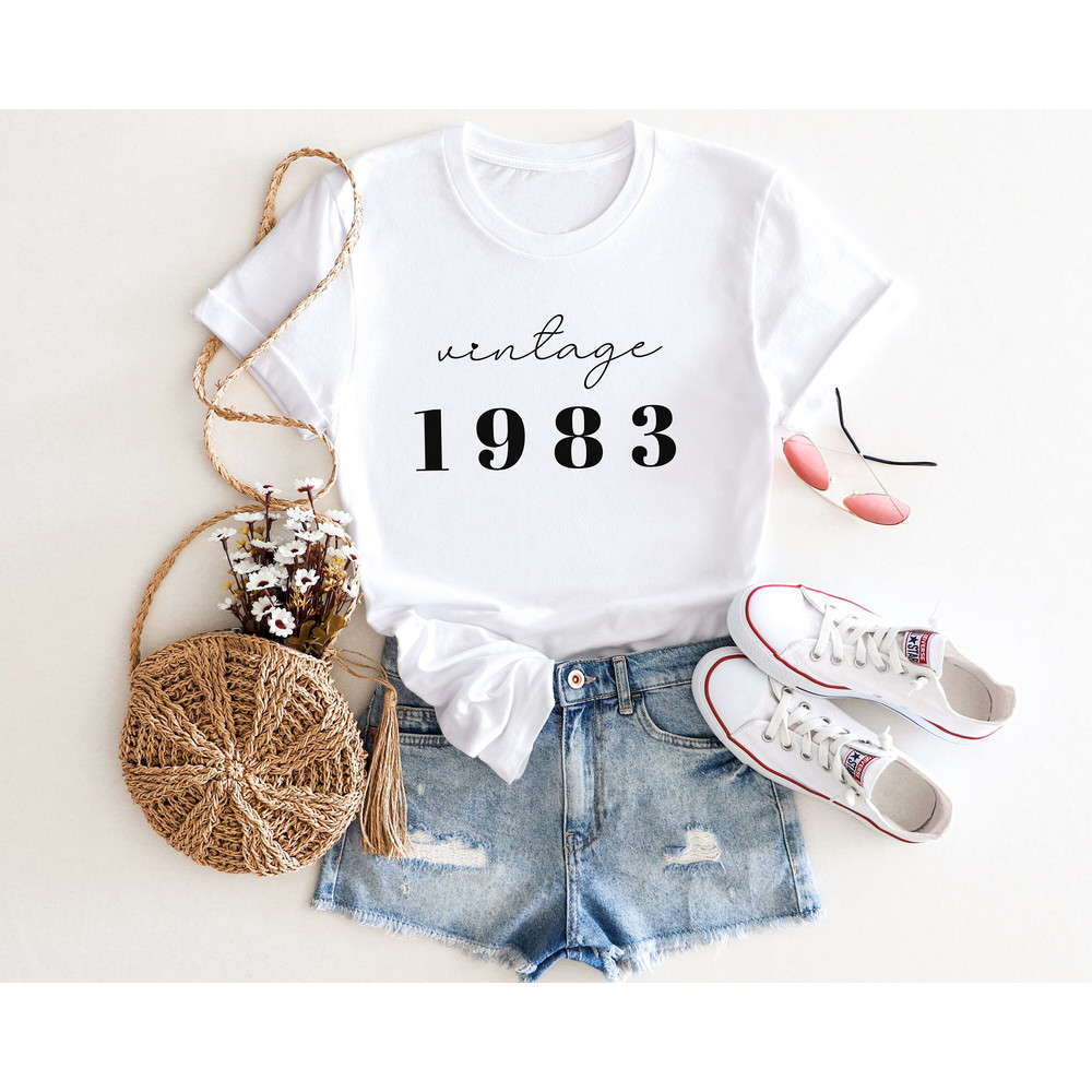 CUSTOM 1983 Sweatshirt, 1983 birthday shirt for her, Personalized 40th Birthday Gift, Anniversary Gift For Women, Vintage Sweatshirt 40th - 4.jpg