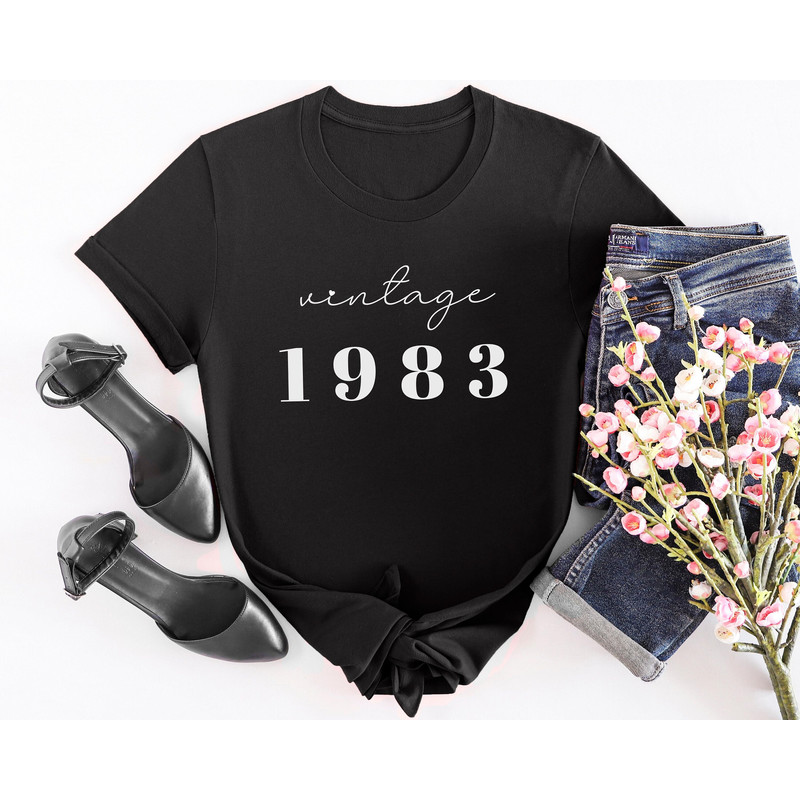 CUSTOM 1983 Sweatshirt, 1983 birthday shirt for her, Personalized 40th Birthday Gift, Anniversary Gift For Women, Vintage Sweatshirt 40th - 7.jpg