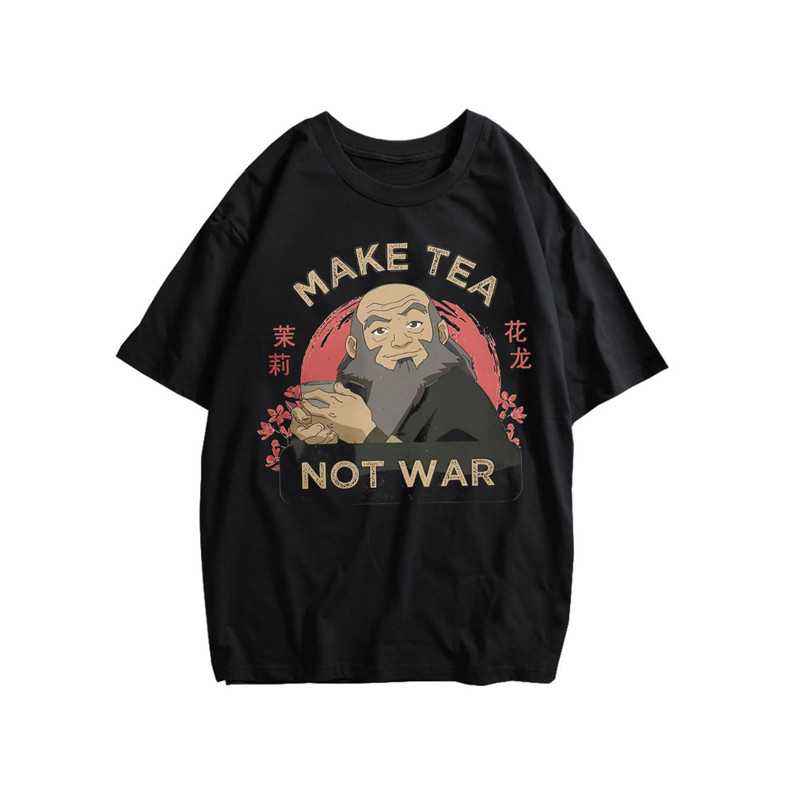 Jasmine Dragon Uncle Iroh Y2K Shirt, Vintage Last Airbender Tea House T Shirt, Washed Acid Shirt, Appa Sweatshirt, Make Tea Not War Shirt - 2.jpg