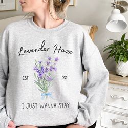 lavender haze midnights merch gift for her, swiftie midnights album sweatshirt, lavender haze shirt,