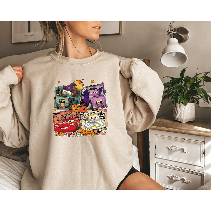 Lightning McQueen Cars On The Road Disneyworld Shirts, Disneyland Cars Movie Sweatshirt, Cars Character Cartoon Lightning MC Queen Tee - 3.jpg