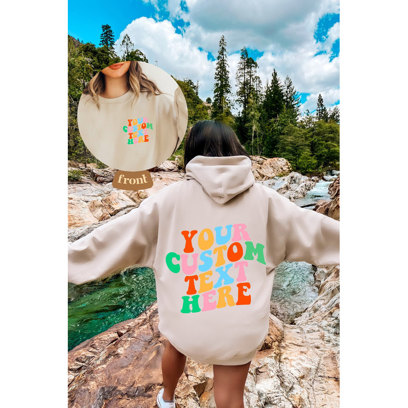 Preppy on Back Sweatshirt, Aesthetic Trendy Hoodie, Your Custom Text Here Vsco Shirt, Personalized Gift for Her, Y2k Oversized Hoodie - 1.jpg