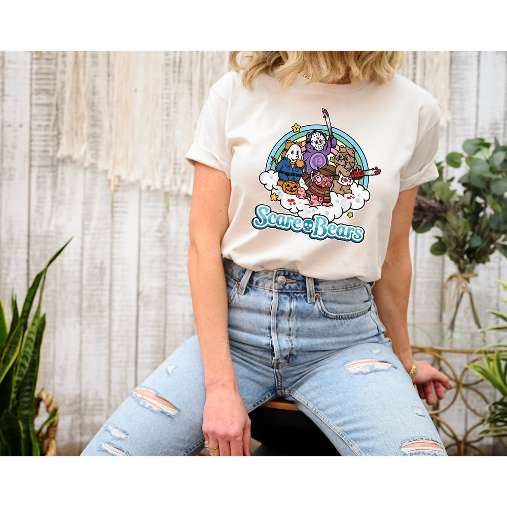 Scare Bears Retro Scary Halloween Sweatshirt, Serial Killers Cute Halloween Spooky Season T-Shirt, Autumn Fall Horror Movie Characters Shirt - 3.jpg