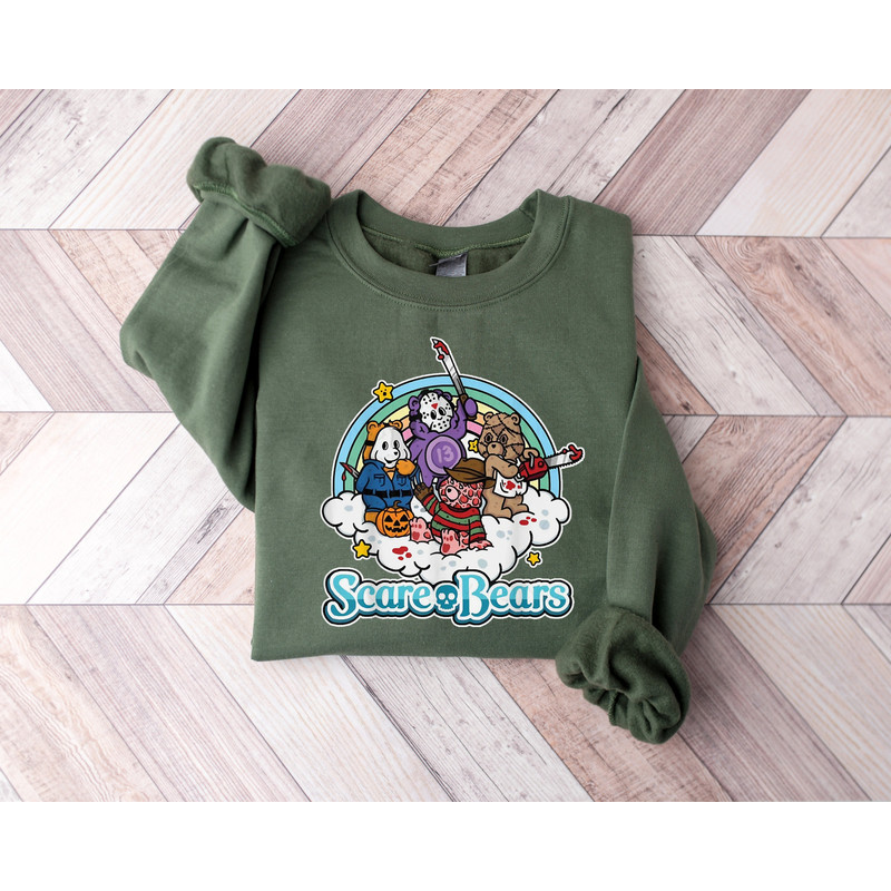 Scare Bears Retro Scary Halloween Sweatshirt, Serial Killers Cute Halloween Spooky Season T-Shirt, Autumn Fall Horror Movie Characters Shirt - 4.jpg