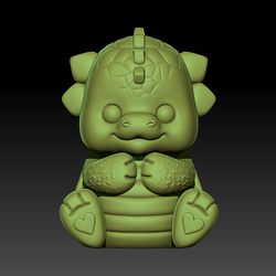 3D Model STL file Figurine Baby Dragon for CNC Router and 3D Printing