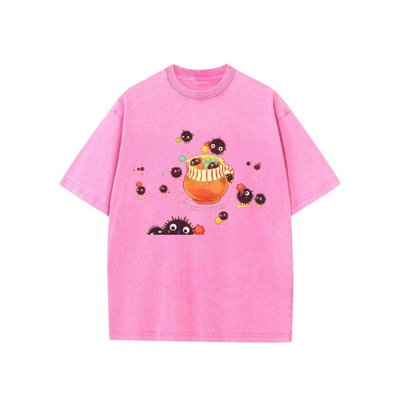 Soot Sprite Sweatshirt, Y2K Washed Acid Studio Ghibli Shirt Spirited Away Bleached Shirt, Calcifer Hoodie, Howls Moving Castle, Totoro Shirt - 6.jpg