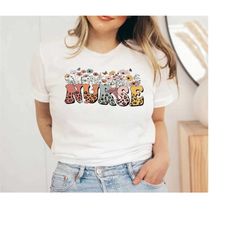wildflowers nurse shirt,nurse t-shirt for work,registered nurse t-shirt,nurse week,gift for nurse shirt,nursing school g