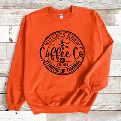 witches brew coffe est 1692 witches halloween sweatshirt, spooky season witchy hocus pocus t-shirt,