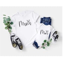 mama and mini shirt, mama shirt, mini shirt, mommy and me shirt, mother and daughter, mommy and me outfit,mama mini hear